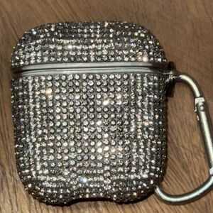Sparkling Silver Rhinestone AirPods Case with AirPods 2nd Generation